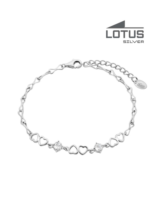 LOTUS SILVER HEART BRACELET